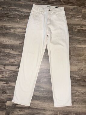 Faherty Feel Good Denim Jeans Womens 26 White Cream High Rise Straight Leg